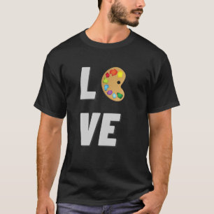 Camiseta Me encanta el regalo del pintor de pintura colorid