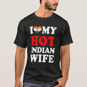 Camiseta Me encanta el regalo divertido de mi esposa india 