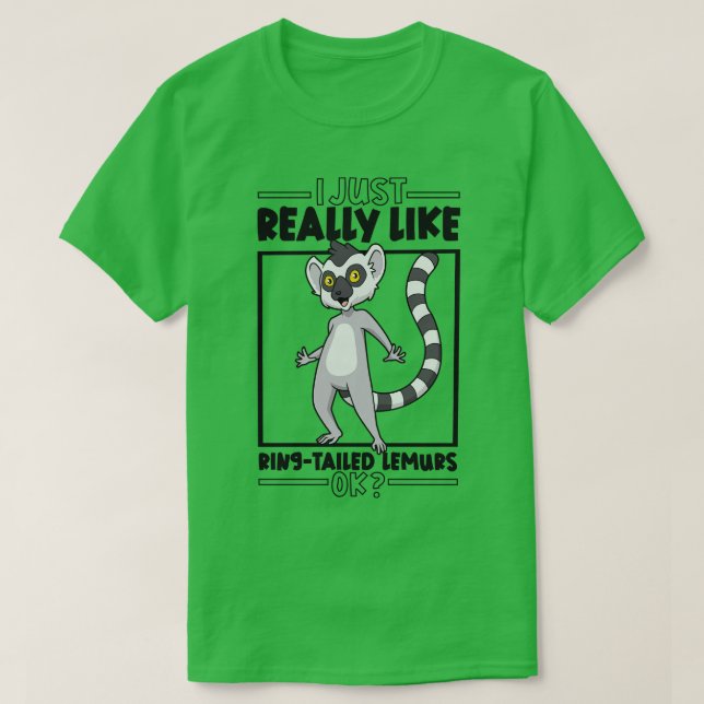 Camiseta Me encanta el RingTail Lemurs 1 (Diseño del anverso)