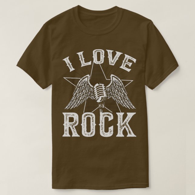Camiseta Me encanta el rock (Diseño del anverso)