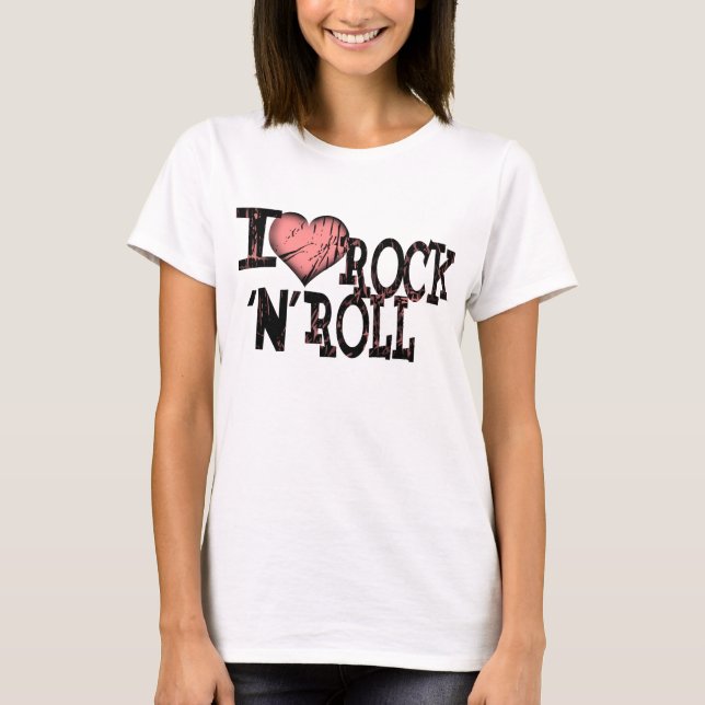Camiseta Me encanta el rock and roll (Anverso)