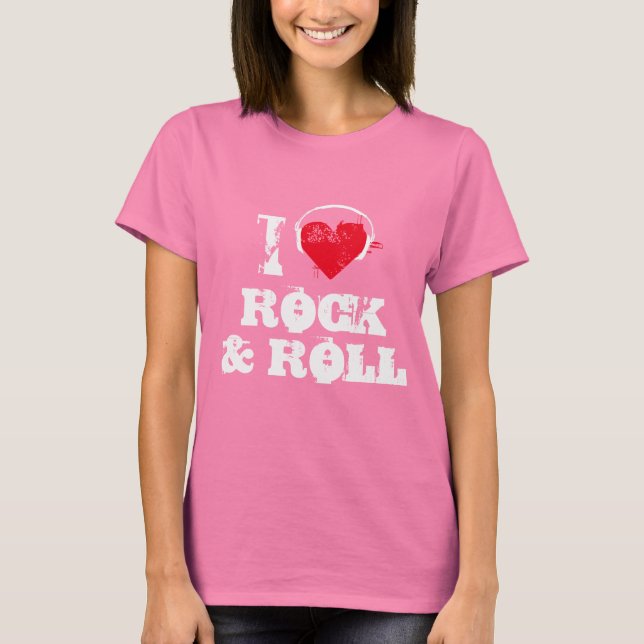 Camiseta Me encanta el rock and roll (Anverso)