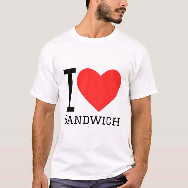 Camiseta Me encanta el sándwich (Anverso)