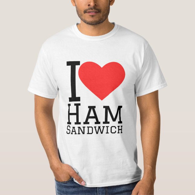 Camiseta Me encanta el sándwich de jamón (Anverso)