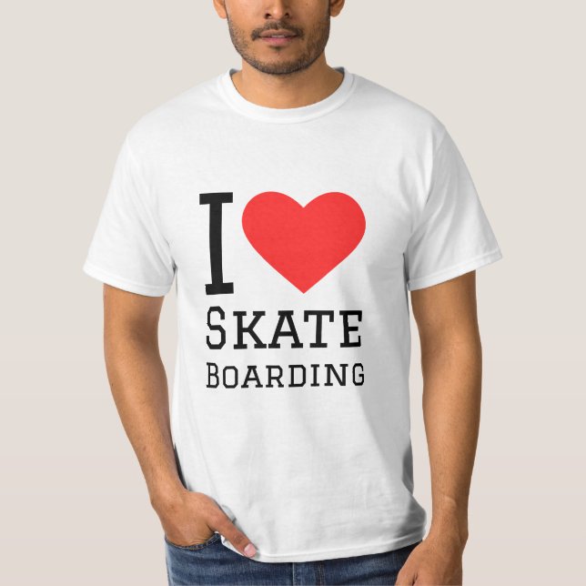Camiseta Me encanta el skateboarding (Anverso)