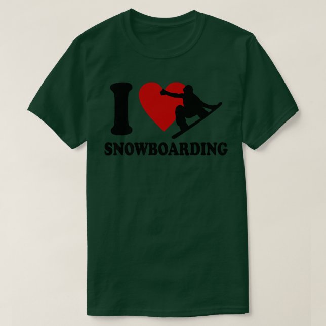 Camiseta Me encanta el Snowboard (Diseño del anverso)