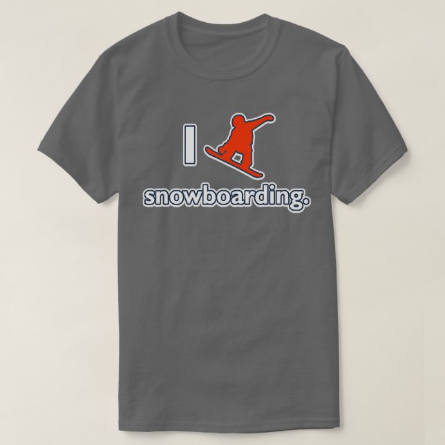 CAMISETA ME ENCANTA EL SNOWBOARDING USAR ESTO DENTRO ES UN  (Diseño del anverso)