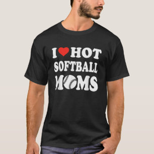 Camiseta Me encanta el softball, las mamás son divertidos h