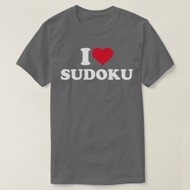 Camiseta Me encanta el Sudoku (Diseño del anverso)