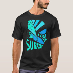 Camiseta Me Encanta El Surf Surfboard Surfer Sayings