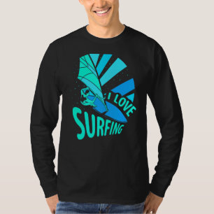 Camiseta Me Encanta El Surf Surfboard Surfer Sayings