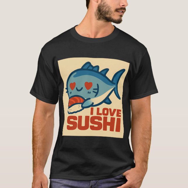 Camiseta Me encanta el sushi (Anverso)