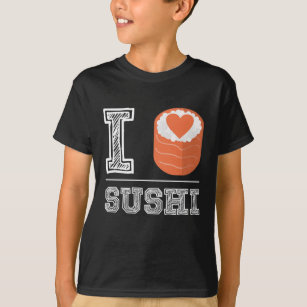 Camiseta Me encanta el sushi - comida asiática de sushi