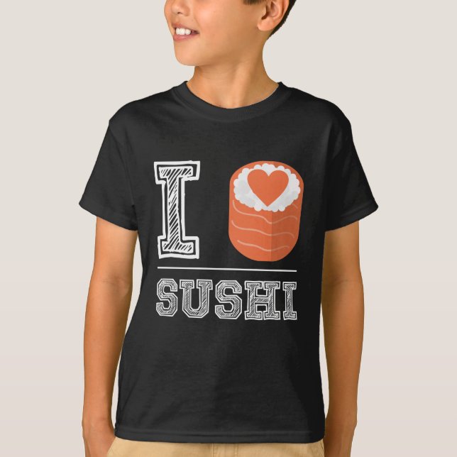 Camiseta Me encanta el sushi - comida asiática de sushi (Anverso)