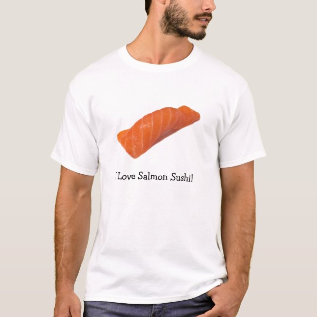 Camiseta ¡Me encanta el sushi de salmón! (Anverso)