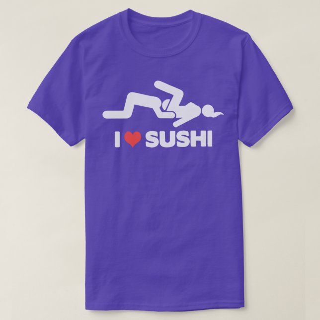 Camiseta Me encanta el sushi sucio y gracioso partido de so (Diseño del anverso)