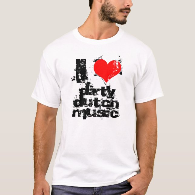 Camiseta me encanta el tanque de música sucio (Anverso)