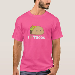 Camiseta Me encanta el taqués de comida mexicana Taco Lover