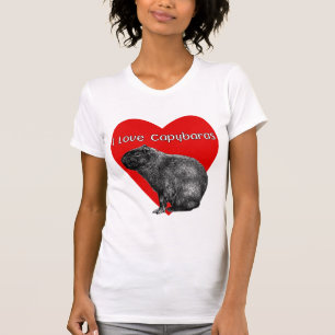 Camiseta Me encanta el té básico de las mujeres de Capybara