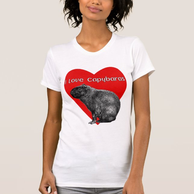 Camiseta Me encanta el té básico de las mujeres de Capybara (Anverso)