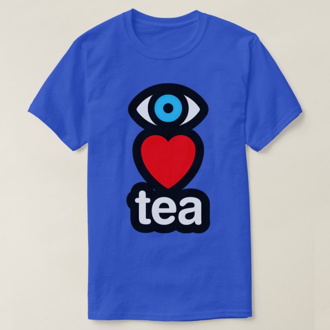 Camiseta me encanta el té vertical (Diseño del anverso)