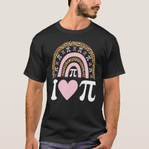 Camiseta Me Encanta El Teatro Pi Day Rainbow Leopard Pi Mat