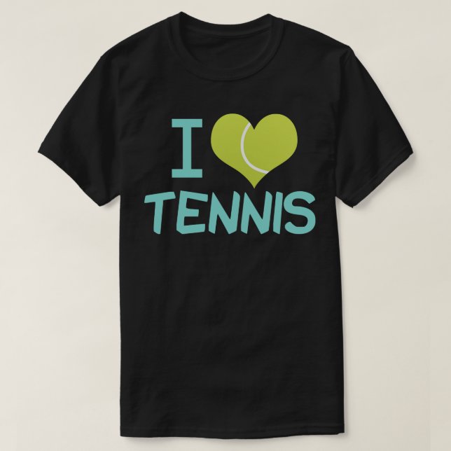 Camiseta Me encanta el tenis (Diseño del anverso)