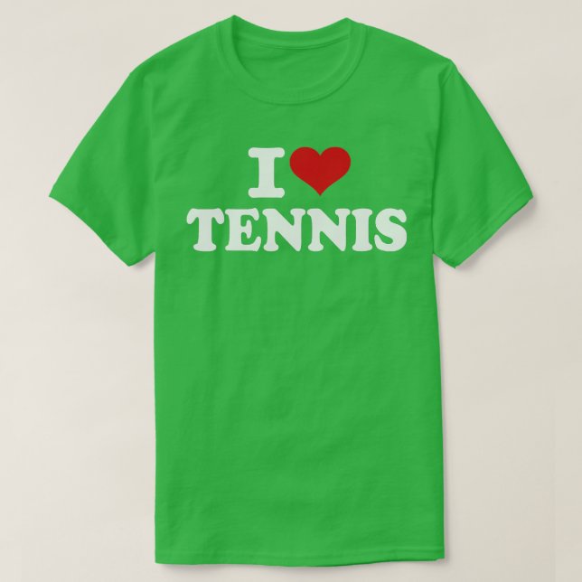 Camiseta Me encanta el tenis (Diseño del anverso)