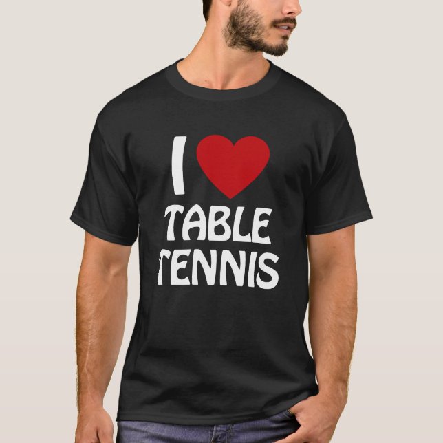 Camiseta Me encanta el tenis de mesa (Anverso)