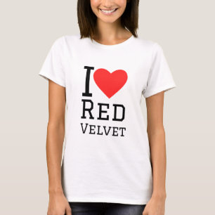 Camiseta Me encanta el terciopelo rojo