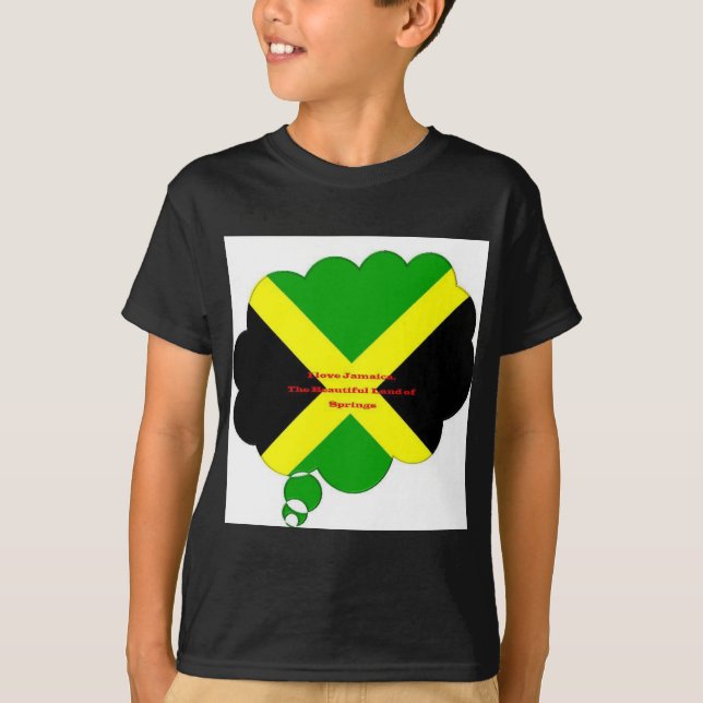 Camiseta Me encanta el texto de Jamaica en la imagen de la  (Anverso)
