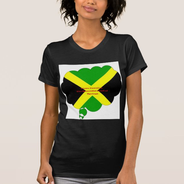 Camiseta Me encanta el texto de Jamaica en la imagen de la  (Anverso)