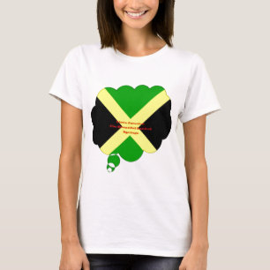 Camiseta Me encanta el texto de Jamaica en la imagen de la