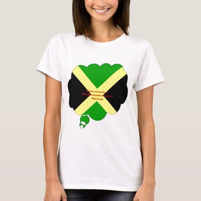 Camiseta Me encanta el texto de Jamaica en la imagen de la  (Anverso)