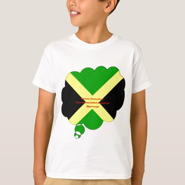 Camiseta Me encanta el texto de Jamaica en la imagen de la  (Anverso)
