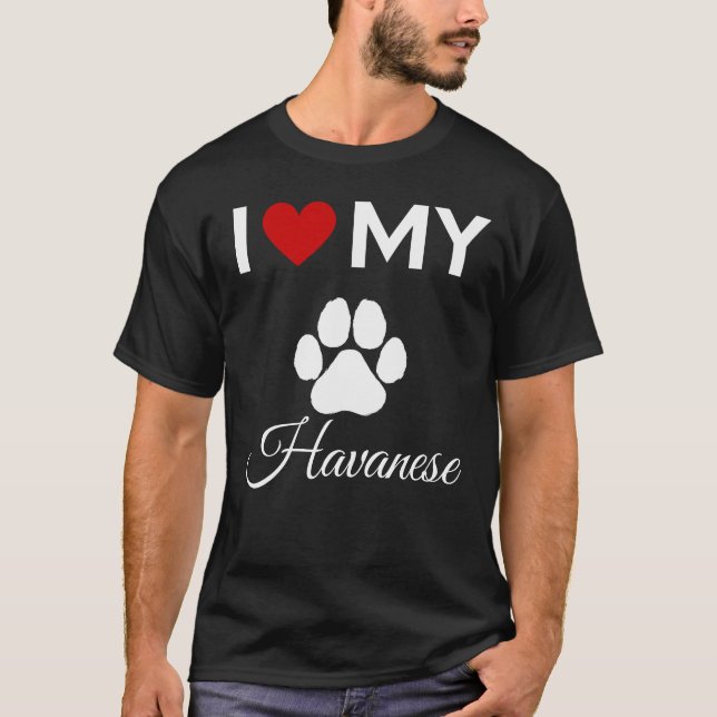 Camiseta Me encanta el texto de mi personalizado de perro d (Anverso)
