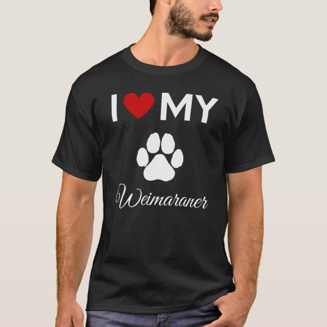 Camiseta Me encanta el texto de mi personalizado de perro d (Anverso)