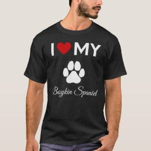Camiseta Me encanta el texto de mi personalizado de perro e