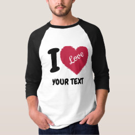 Camiseta Me encanta el texto de Personalizable que me encan