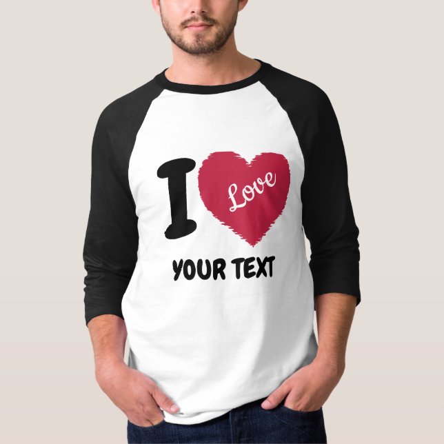 Camiseta Me encanta el texto de Personalizable que me encan (Anverso)