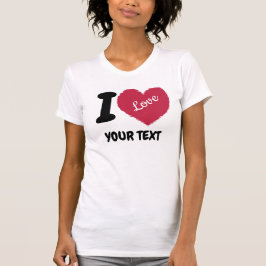 Camiseta Me encanta el texto de Personalizable que me encan