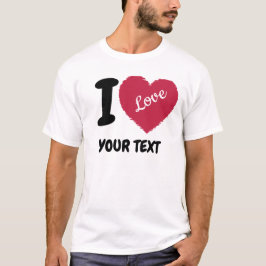 Camiseta Me encanta el texto de Personalizable que me encan
