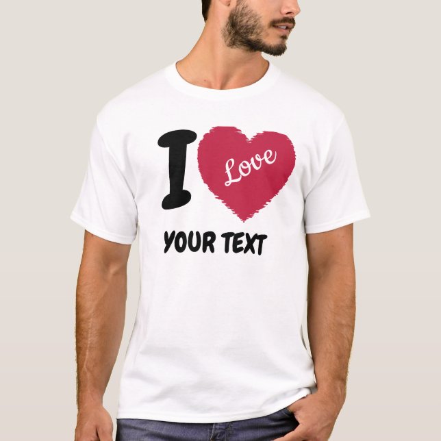 Camiseta Me encanta el texto de Personalizable que me encan (Anverso)