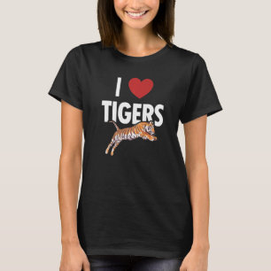Camiseta Me encanta el tigre y gato depredador del gato sib