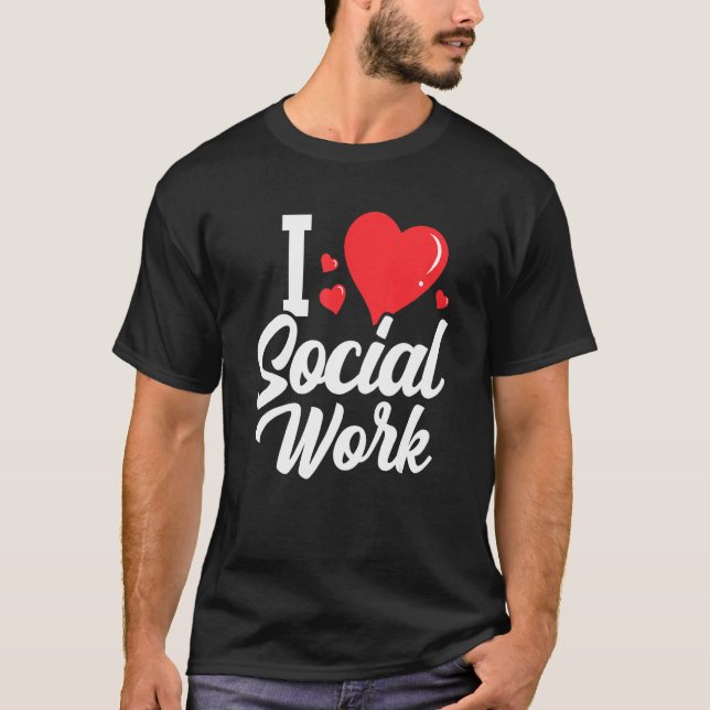 Camiseta Me encanta el trabajo de graduado de trabajo socia (Anverso)