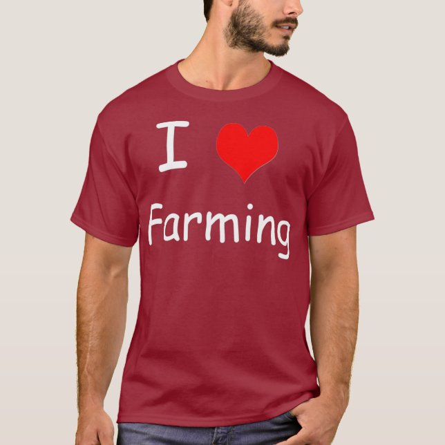 Camiseta Me encanta el tractor de agricultura agrícola (Anverso)