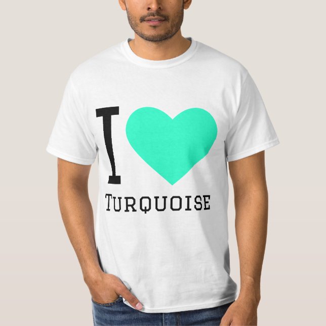 Camiseta Me encanta el turquesa (Anverso)