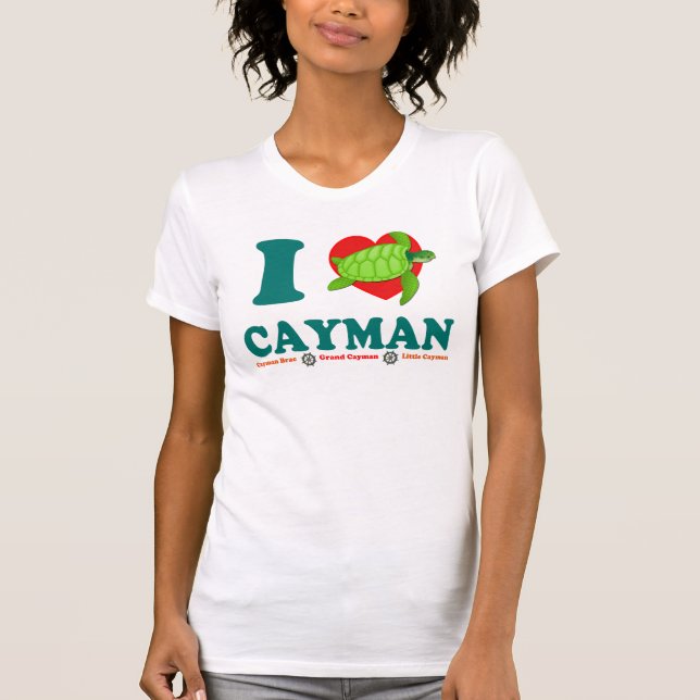 Camiseta Me encanta el único lienzo de mujeres de Caimán (Anverso)