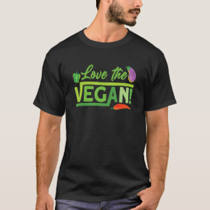 Camiseta Me encanta el vegetariano vegetariano vegetariano