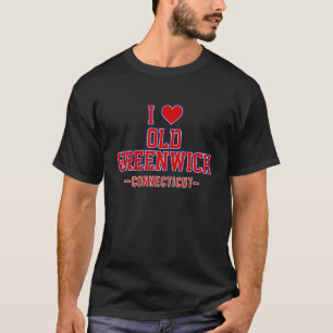 Camiseta Me encanta el viejo Greenwich Connecticut